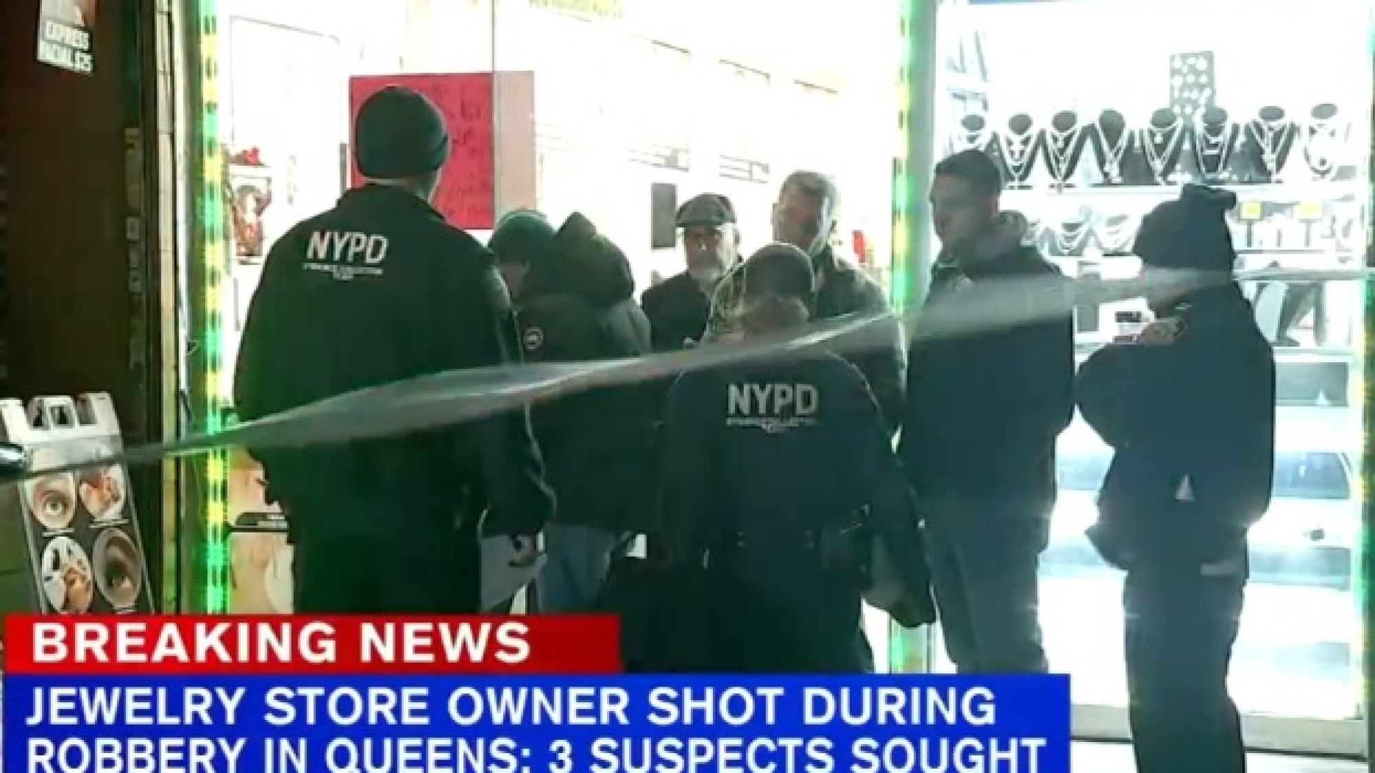 Image of news clip from robbery