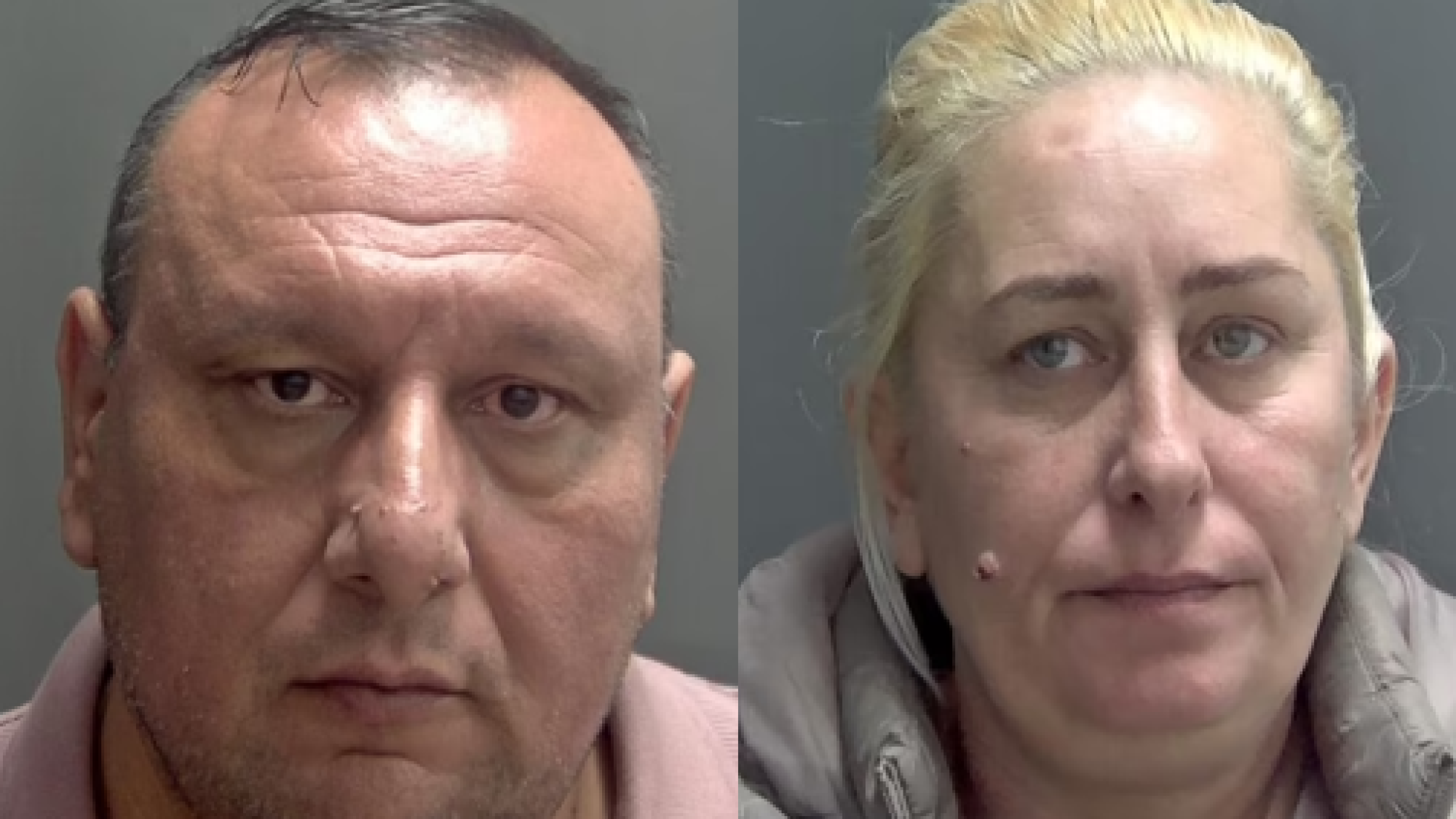 booking photos of two Romanian nationals